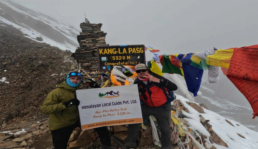At Kang La Pass (5,320 m)